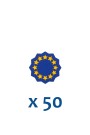 European Union Felt Bow - 50 pcs